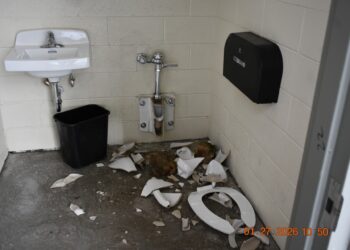 Teens arrested after causing $1,400 in damage to public restroom, Lloyd police allege