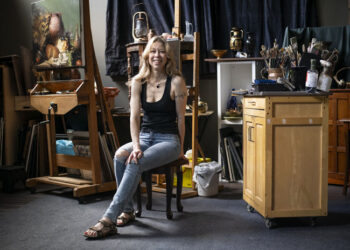 Painter Leah Lopez carves out depth on flat surfaces
